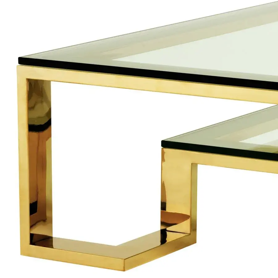 Arina 2-Tier Brass Center Table - Image 4