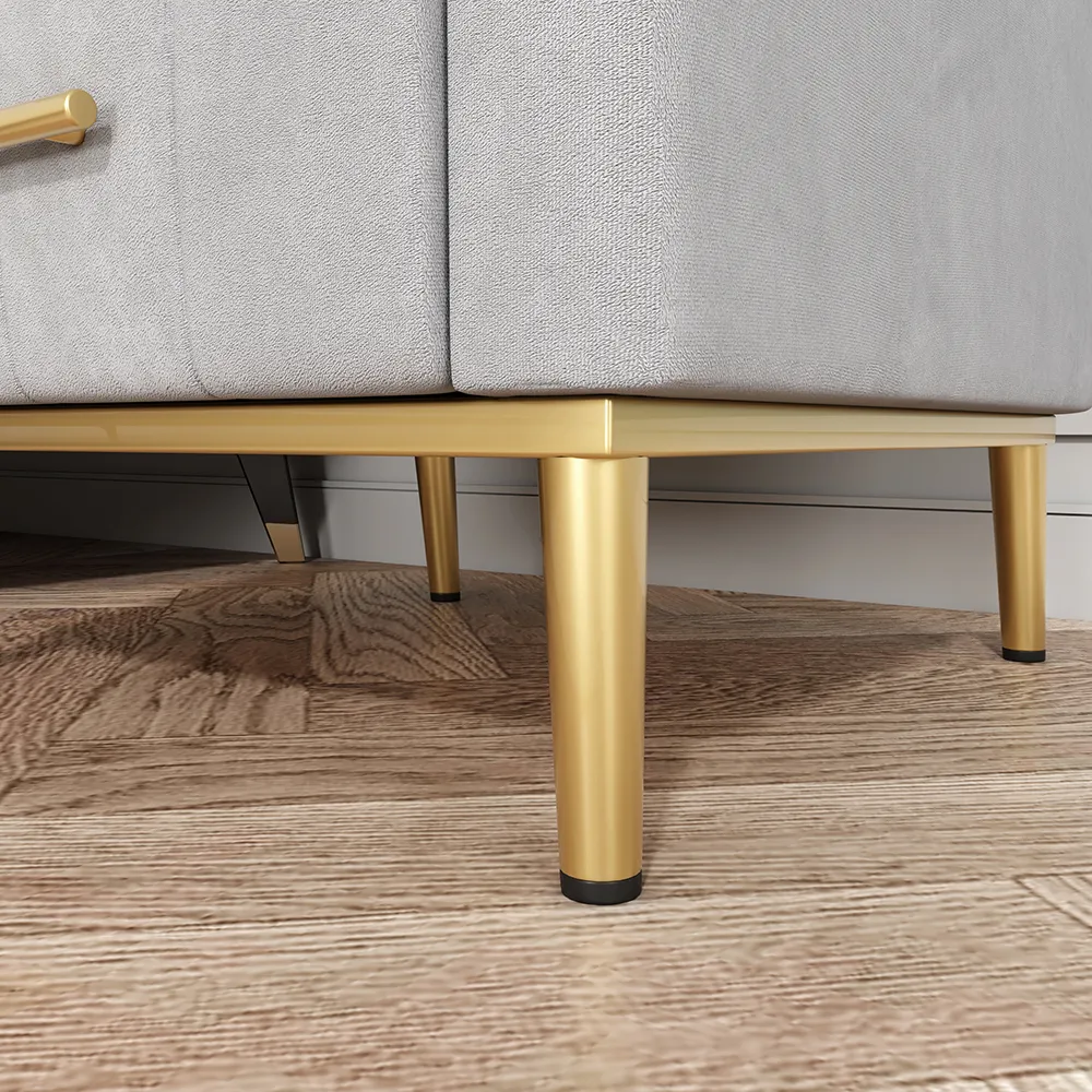 Haute Velvet Upholstered Nightstand - Image 3