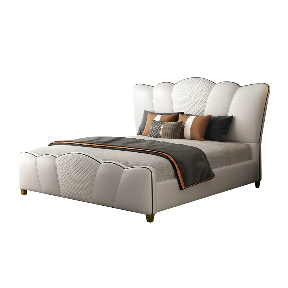 Queenza Crown Velvet Upholstery Bed - Image 3